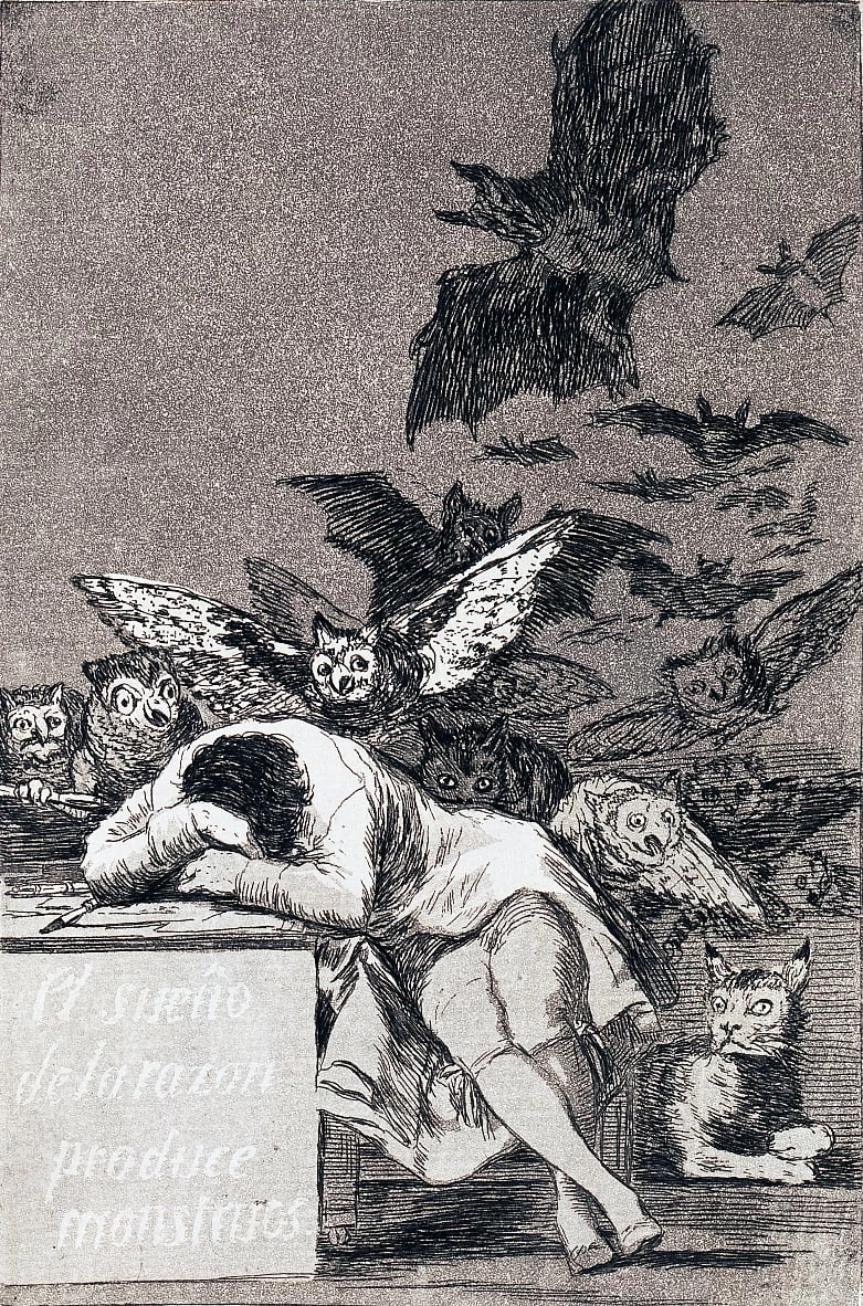 Francisco de Goya y Lucientes - Il sogno della ragione porta avanti i mostri